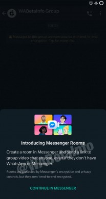 يعمل واتساب على طرح تكامل Messenger Rooms مع الاصدار التجريبي 4
