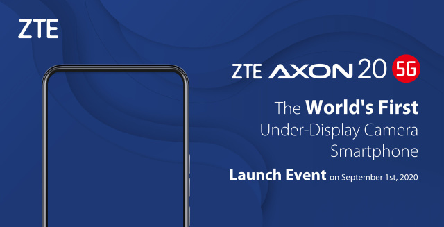 سيحتوي هاتف Axon 20 5G الذكي من ZTE على أول كاميرا تحت الشاشة